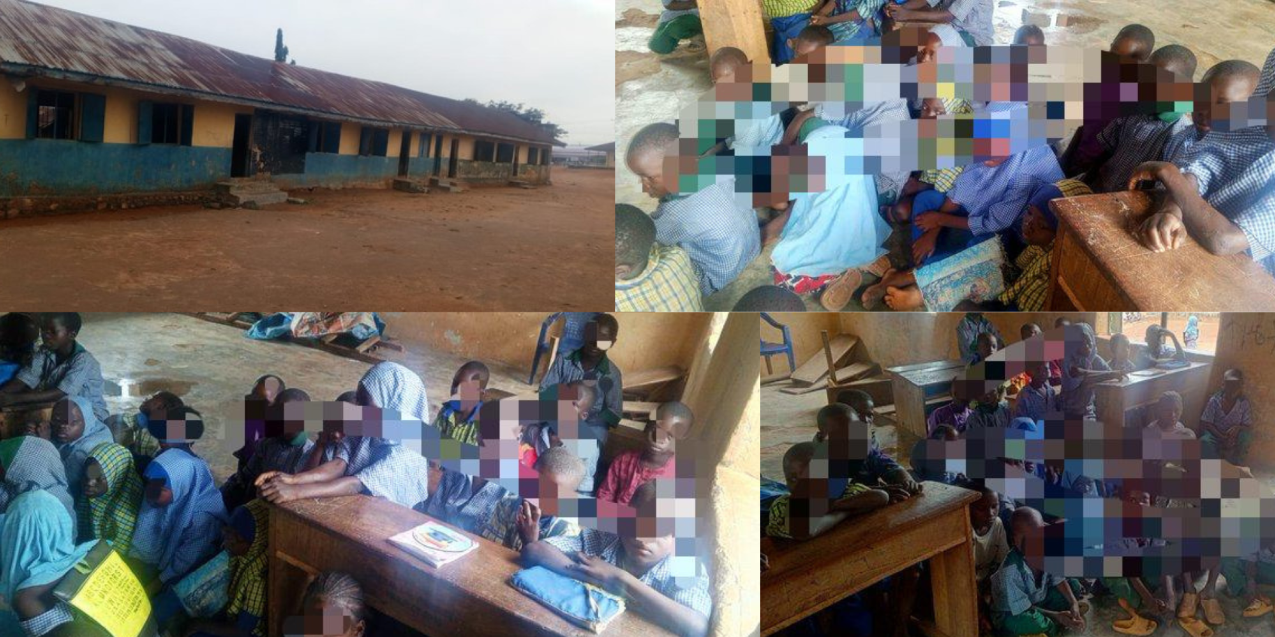 Niger State Primary School Pupils Learn On Bare Floor As Building Lacks Desks, Roof, Toilets